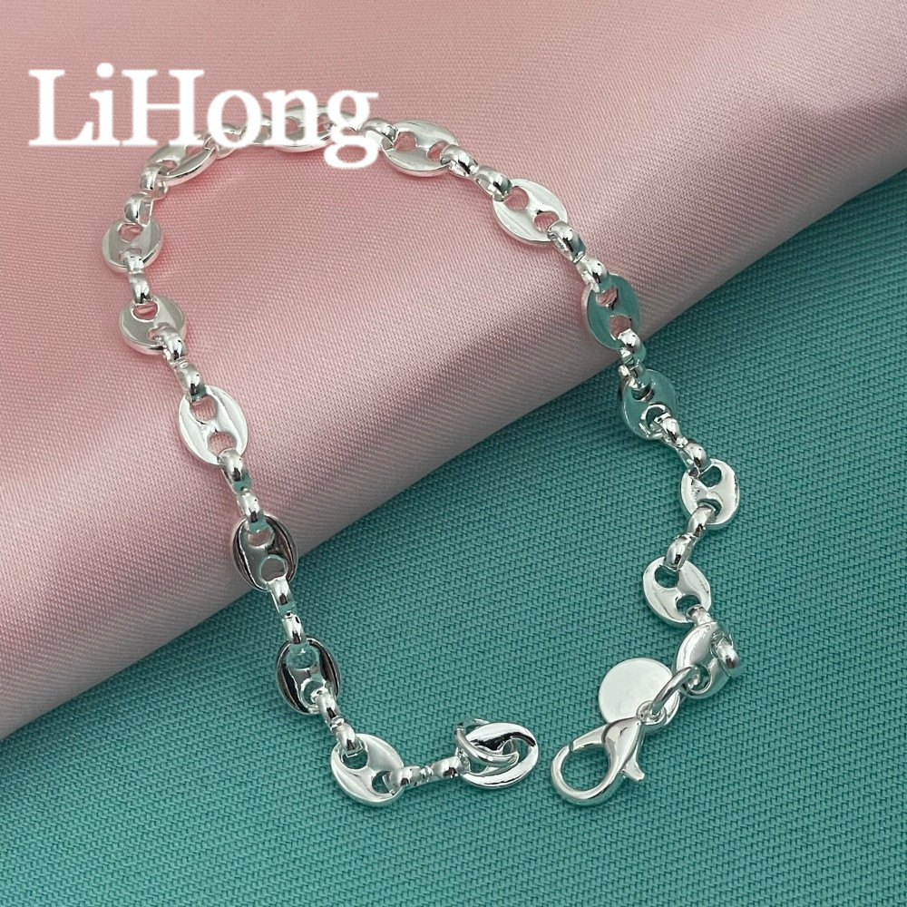 Men Accessories Chain And Bracelet - Lihong 925 Sterling Silver Elliptic Chain