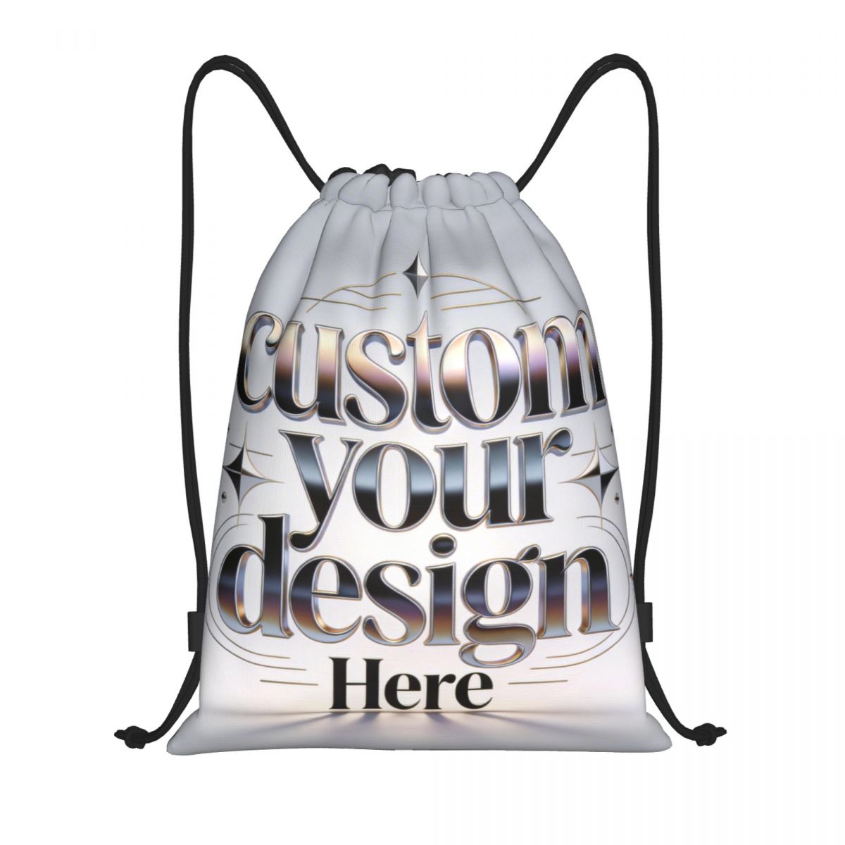 Men Accessories Shop - Custom Your Photo Logo Text Drawstring