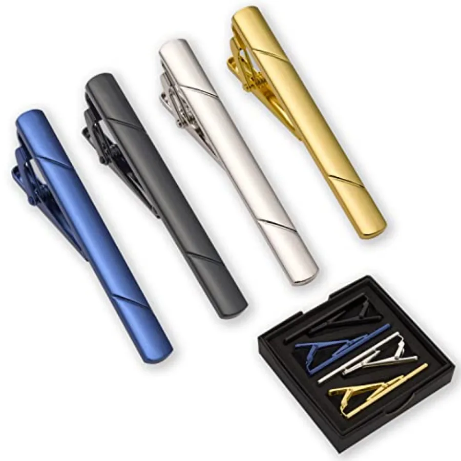 Men Accessories Box - 4Pcs Tie Clips For Men Tie