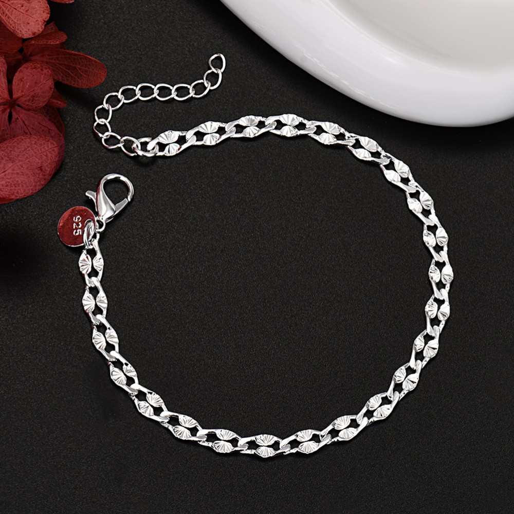 Men Accessories Chain And Bracelet - 925 Sterling Silver pretty 4MM chain