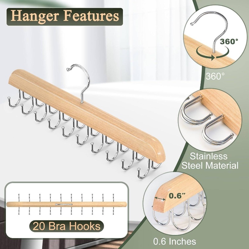 Wooden Tie Hangers Belt Rack W - đánh giá và giá Men'S Accessories Organizer For Wardrobe