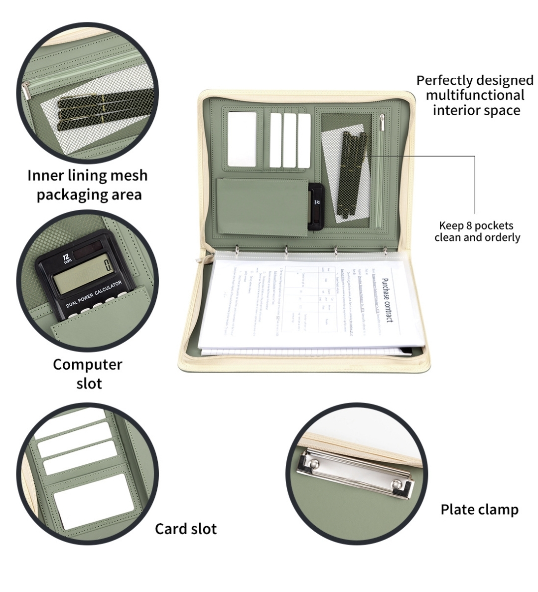 New A4 Zippered Padfolio Folde - đánh giá và giá Men Accessories Box