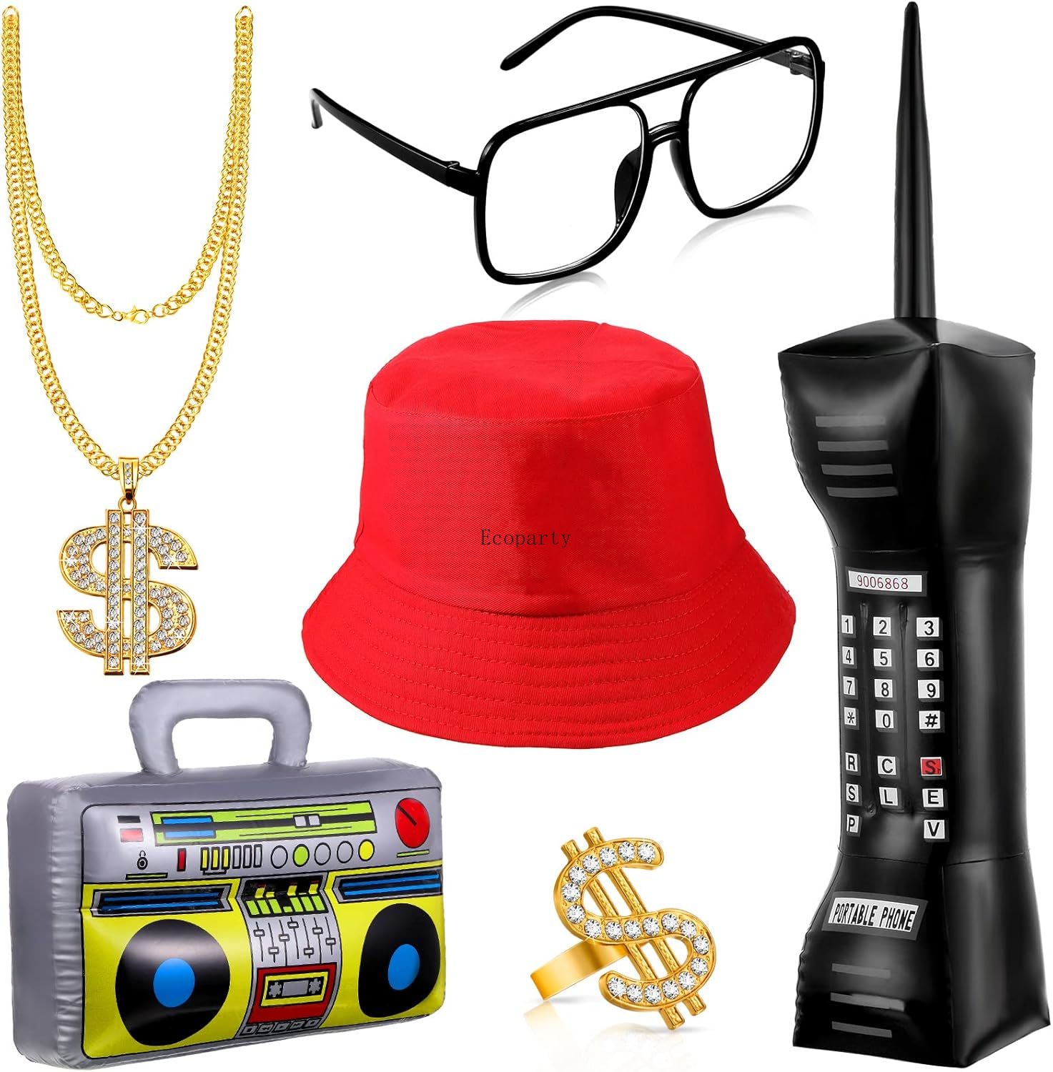 Halloween 6 Pcs 80s 90s Hip Ho - đánh giá và giá Men'S Accessories In The 90S