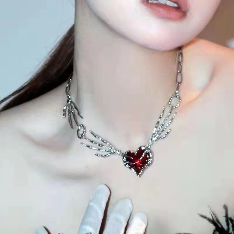 Gothic Vintage Y2K Red Glass H - đánh giá và giá Men'S Accessories In The 90S