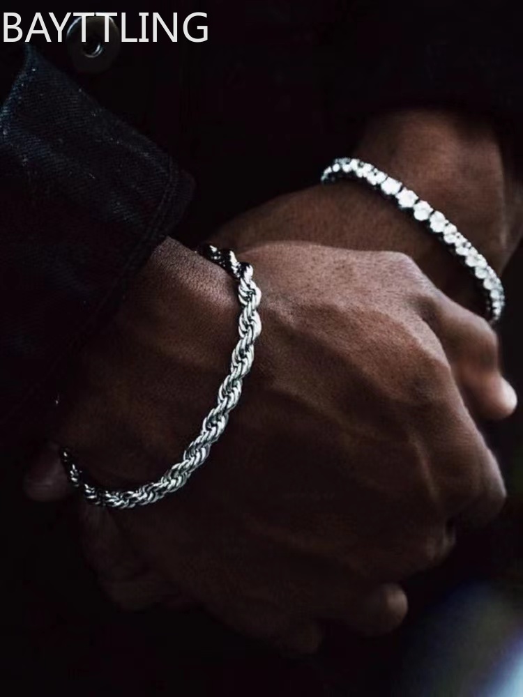 Hip-Hop Rock 925 sterling silv - đánh giá và giá Men Accessories Chain And Bracelet