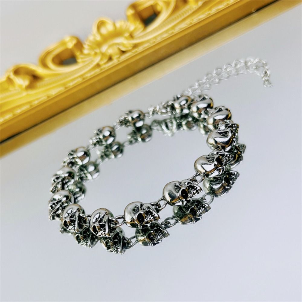 Creative Alloy Skull Beaded Br - đánh giá và giá Men Accessories Ring And Bracelet