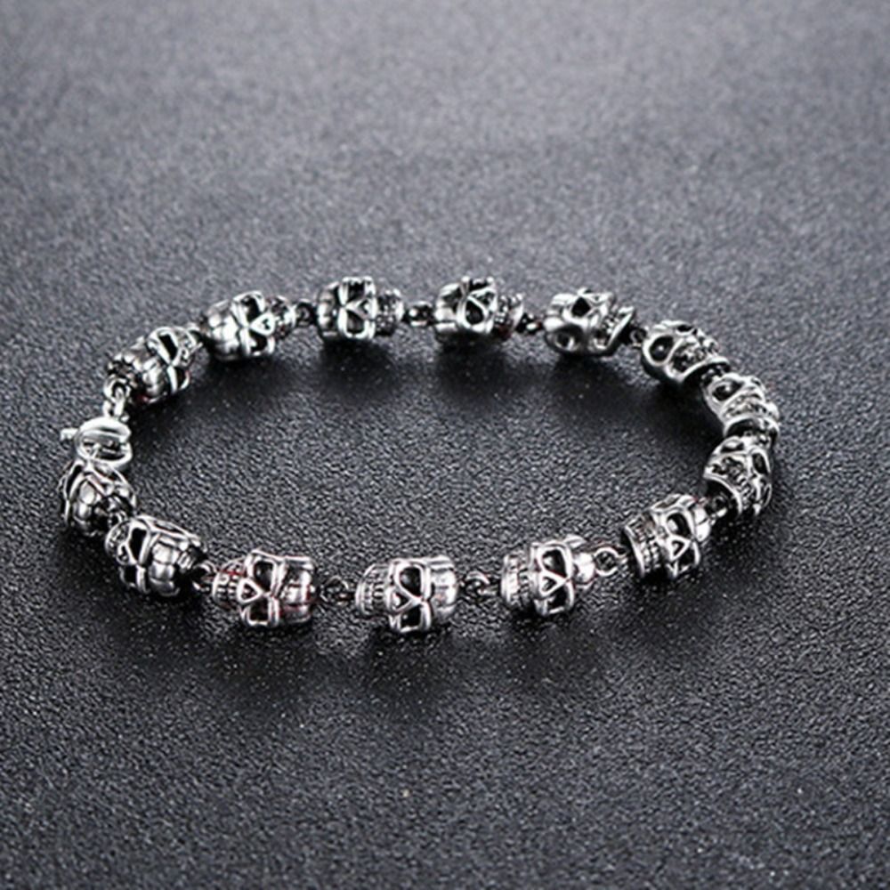 Creative Alloy Skull Beaded Br - đánh giá và giá Men Accessories Ring And Bracelet
