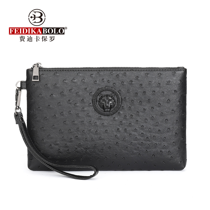 Ostrich Pattern Black Brown Wa - đánh giá và giá Men Accessories Box