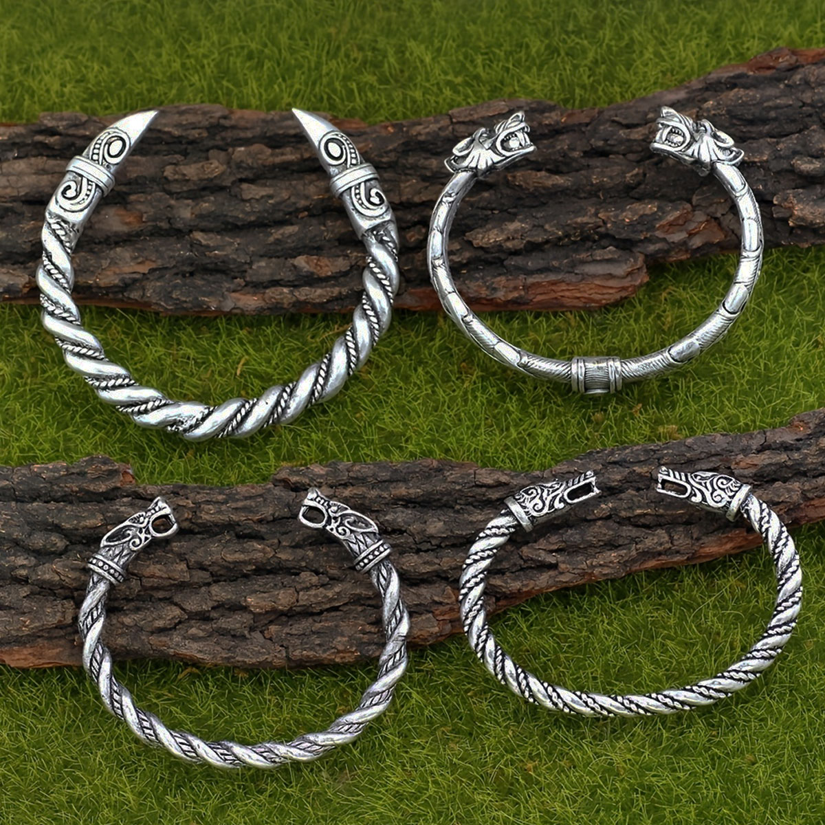 4-piece Nordic Viking Retro No - đánh giá và giá Men Accessories Ring And Bracelet
