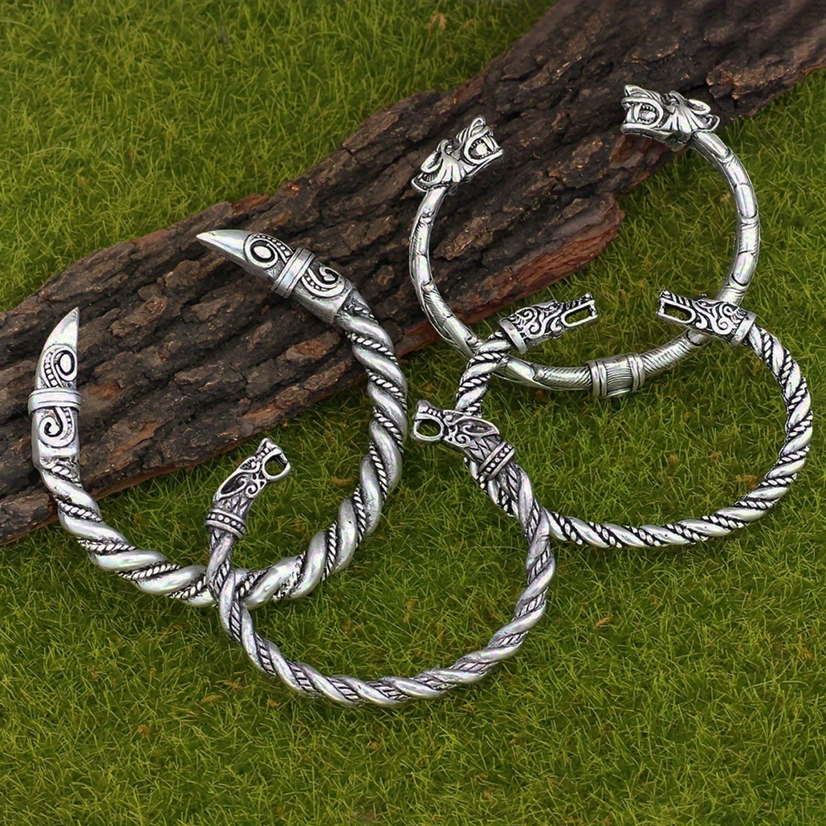 4-piece Nordic Viking Retro No - đánh giá và giá Men Accessories Ring And Bracelet