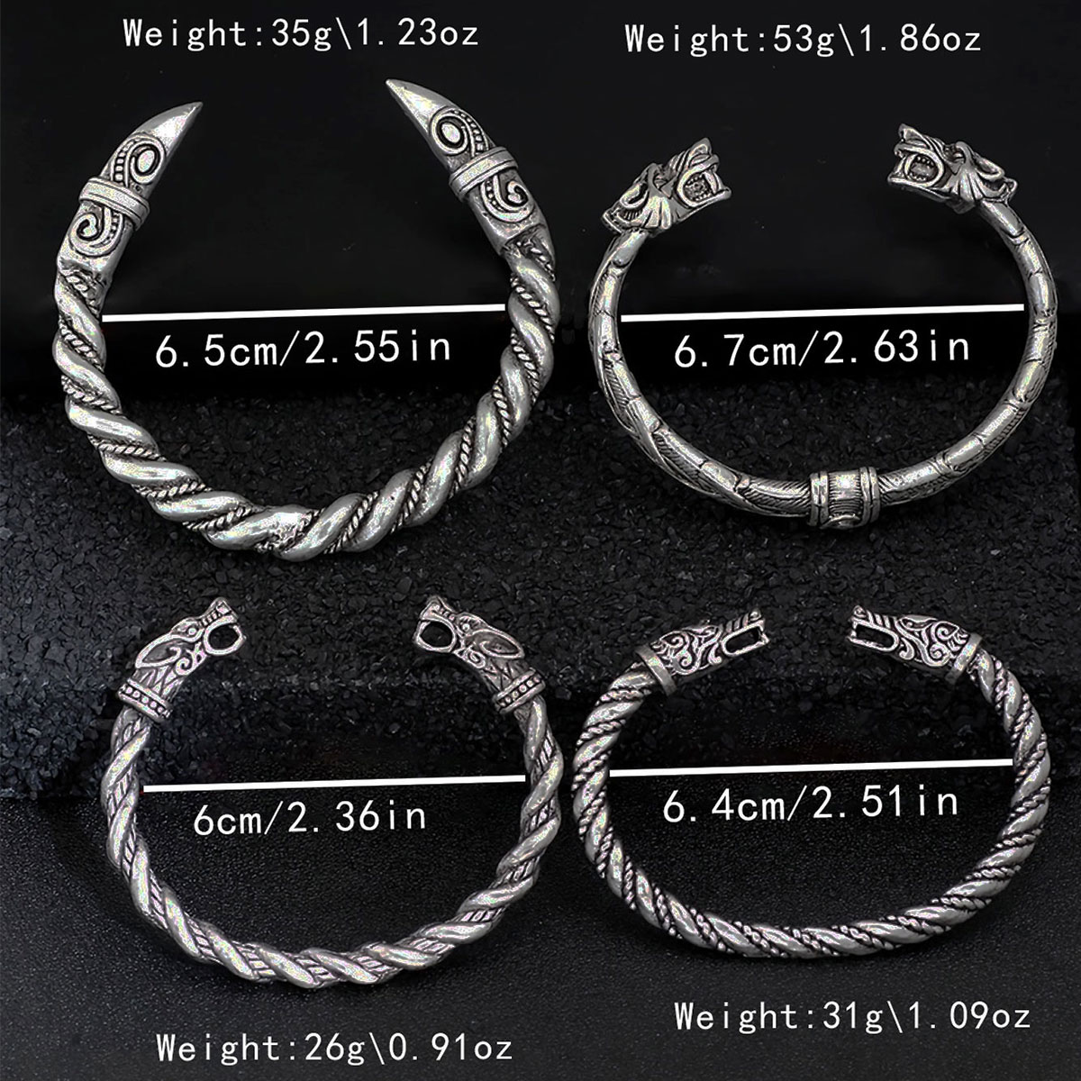 4-piece Nordic Viking Retro No - đánh giá và giá Men Accessories Ring And Bracelet