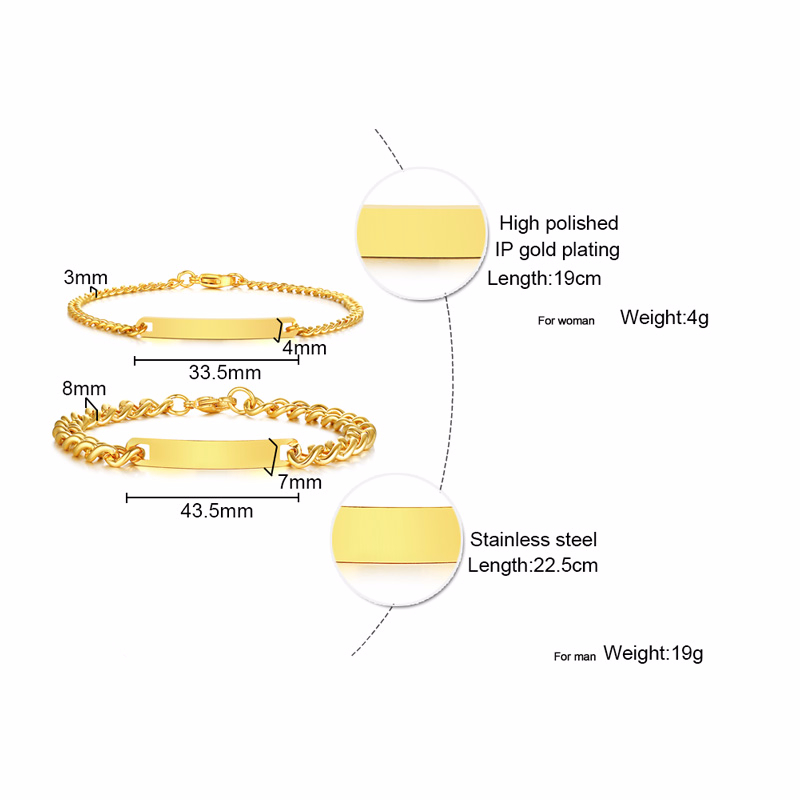 Đĩa Id Tag Thanh Vòng Tay Cuba - đánh giá và giá Men Accessories Chain And Bracelet