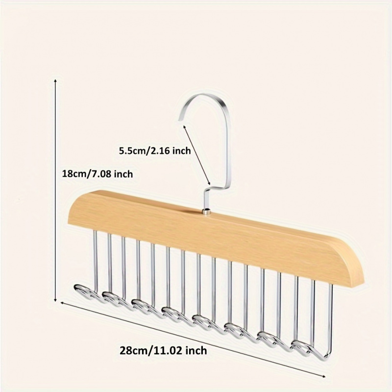 8 hook Wooden Belt Rack Storag - đánh giá và giá Men'S Accessories Organizer For Wardrobe