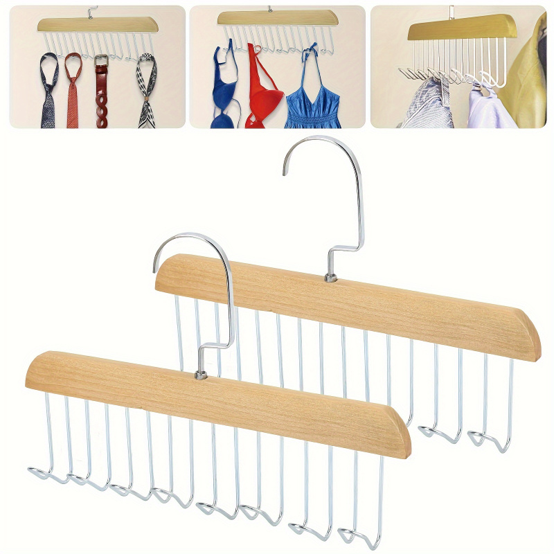 8 hook Wooden Belt Rack Storag - đánh giá và giá Men'S Accessories Organizer For Wardrobe