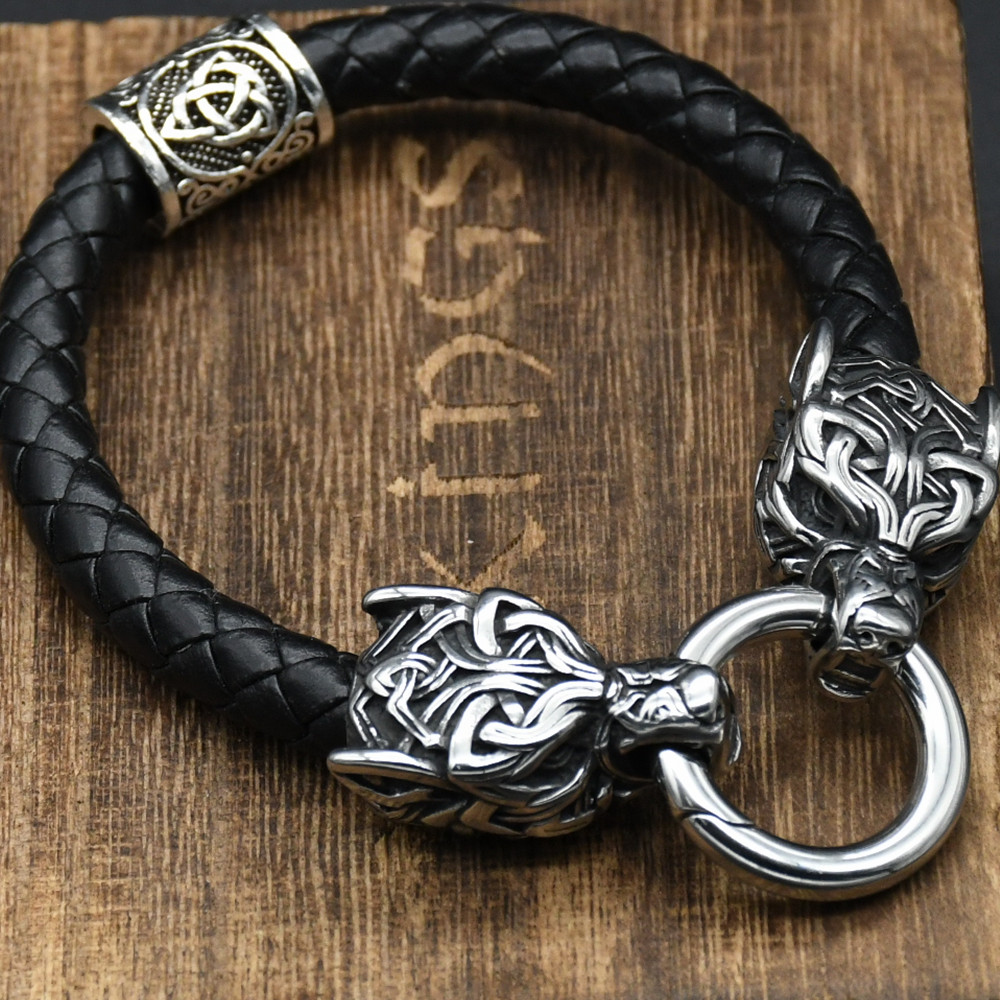 Stainless Steel Wolf Head Brac - đánh giá và giá Men Accessories Ring And Bracelet