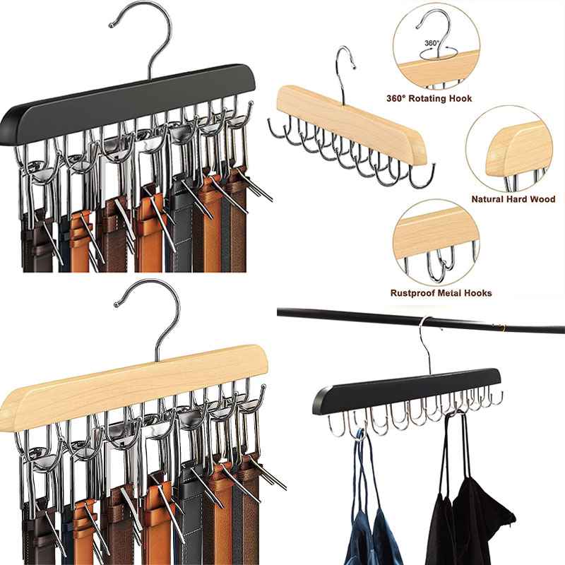 Wooden Belt Rack Women Storage - đánh giá và giá Men'S Accessories Organizer For Wardrobe