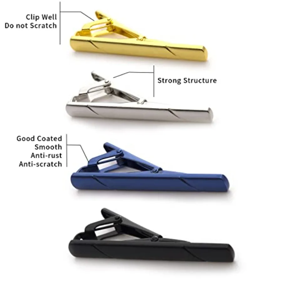4Pcs Tie Clips For Men Tie Bar - đánh giá và giá Men Accessories Box
