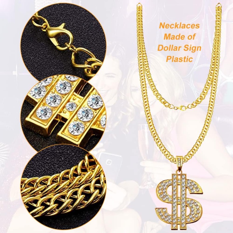 5pcs Hip Hop Costume kit,80s F - đánh giá và giá Men Accessories Ring And Bracelet