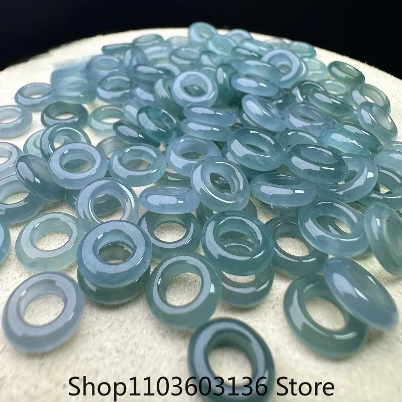10pcs A Green Jade Blue Water  - đánh giá và giá Men Accessories Ring And Bracelet
