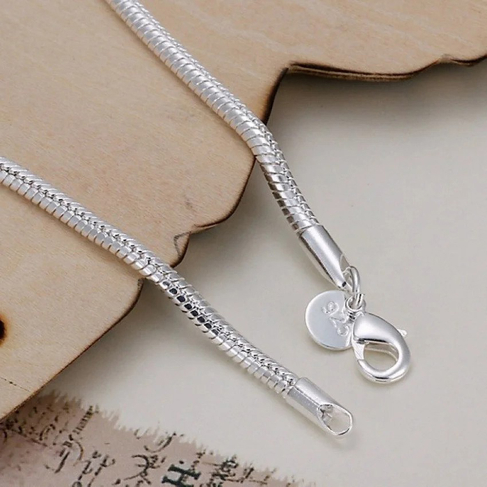 925 Silver 3MM Snake 16-23CM C - đánh giá và giá Men Accessories Chain And Bracelet