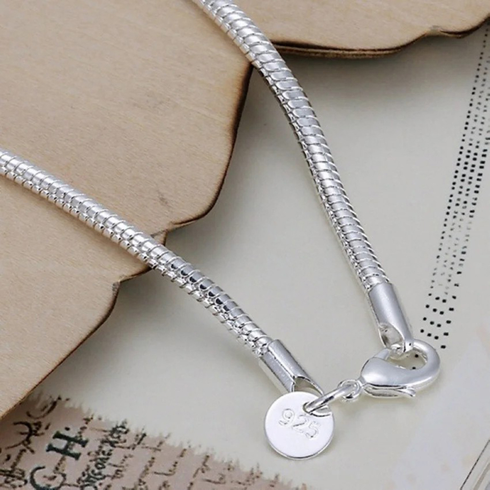 925 Silver 3MM Snake 16-23CM C - đánh giá và giá Men Accessories Chain And Bracelet